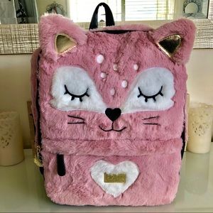 Betsey Johnson Blush Pink Furry Backpack
